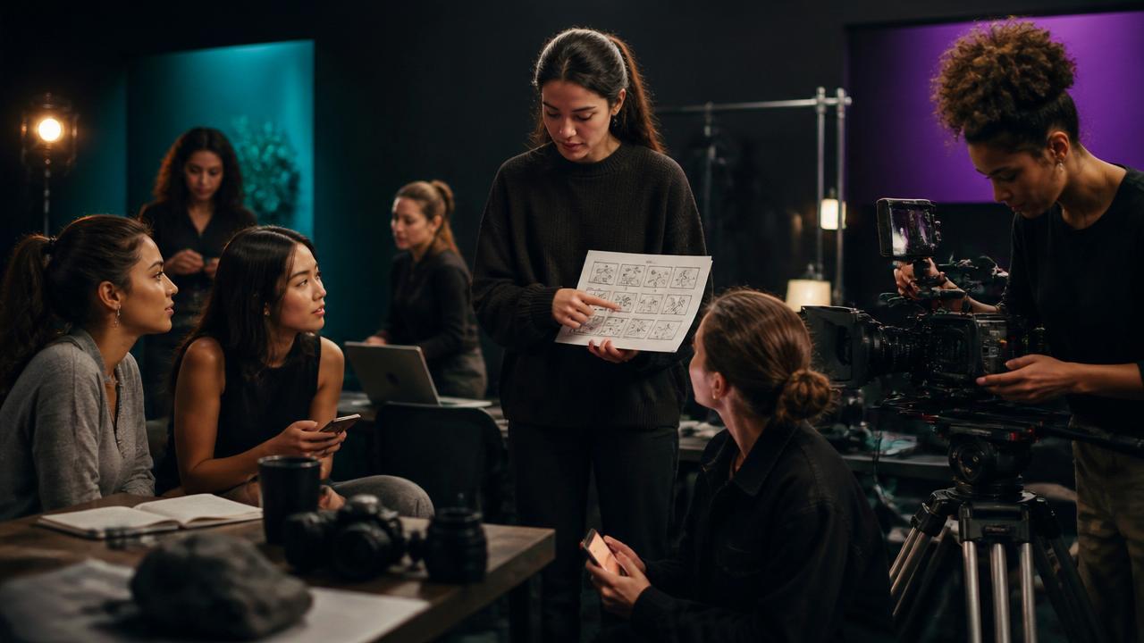 Mujeres aprendiendo cine, producción audiovisual e IA en FILMACA Academy